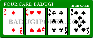 a Four Card Badugi Hand with same high card